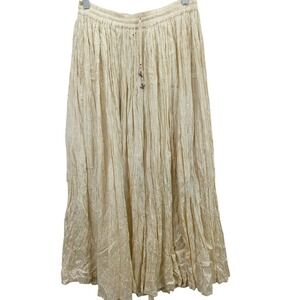 The Magic Scarf Company Women's Pleated Skirt Yellow Boho Festival Size S-L?
